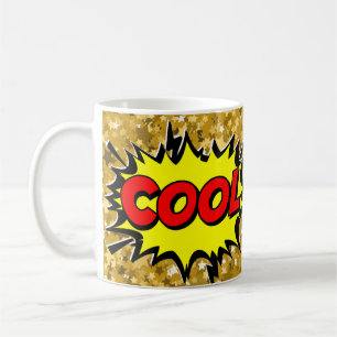 Taza De Café Comic Pop Art Novedad GUAY Rojo Amarillo Gracioso