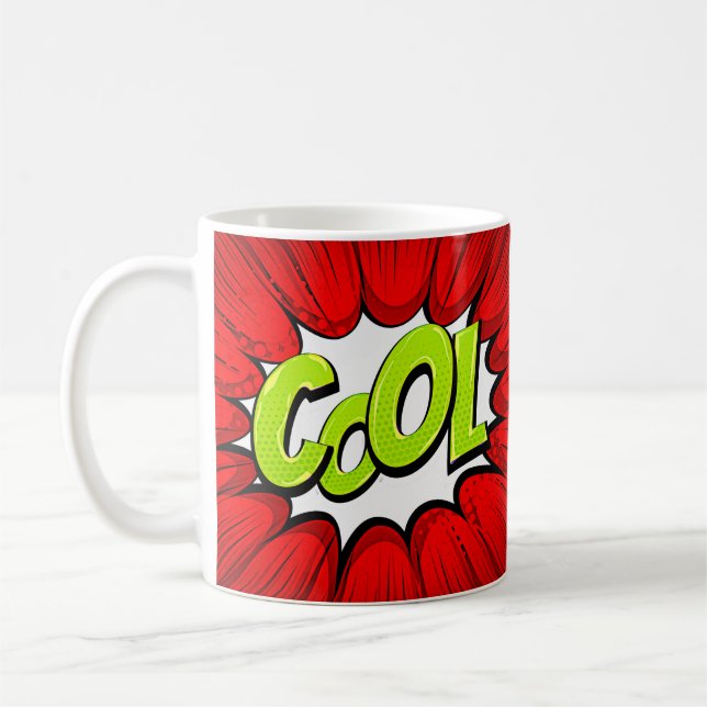 Taza De Café Comic Pop Art Red Green GUAY Novedad Graciosa (Izquierda)