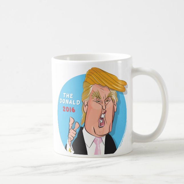 Taza de café cómica de la caricatura del dibujo (Derecha)