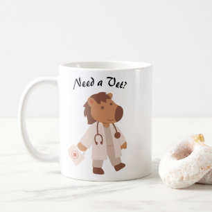 Taza De Café Cómico Lindo Kawaii Humor de Veterinario Cuidado d