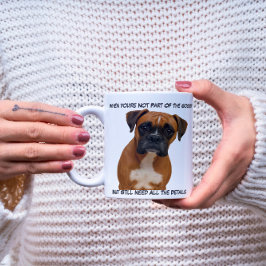 Taza De Café Cómico perro Boxer no en el infierno sino que nece