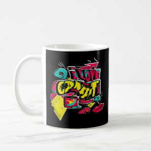 Taza De Café Cómics abstractos graffiti texto grunge urbano lab