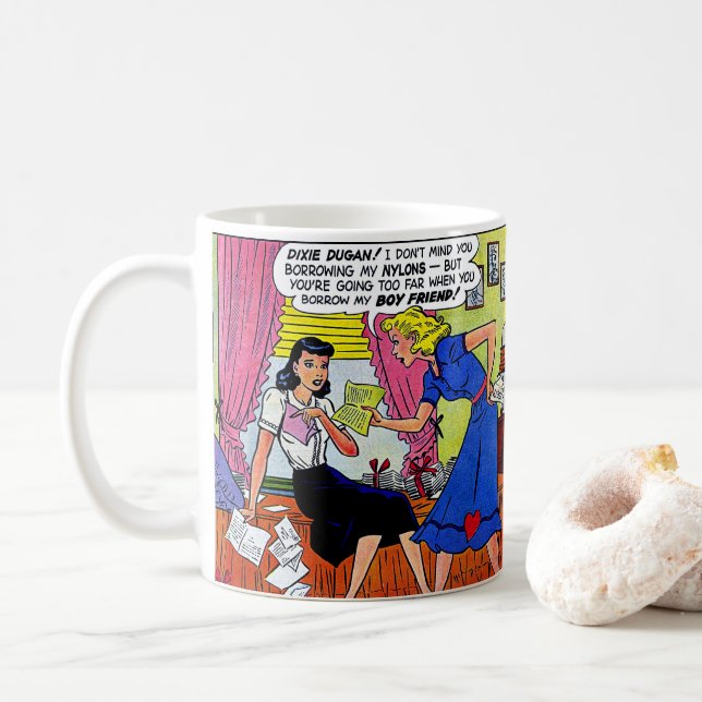 Taza De Café Comics de la época del novio de Dixie Dugan (Con donut)