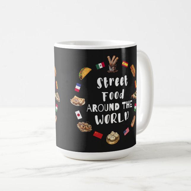 Taza De Café Comida callejera alrededor del mundo (Anverso derecho)