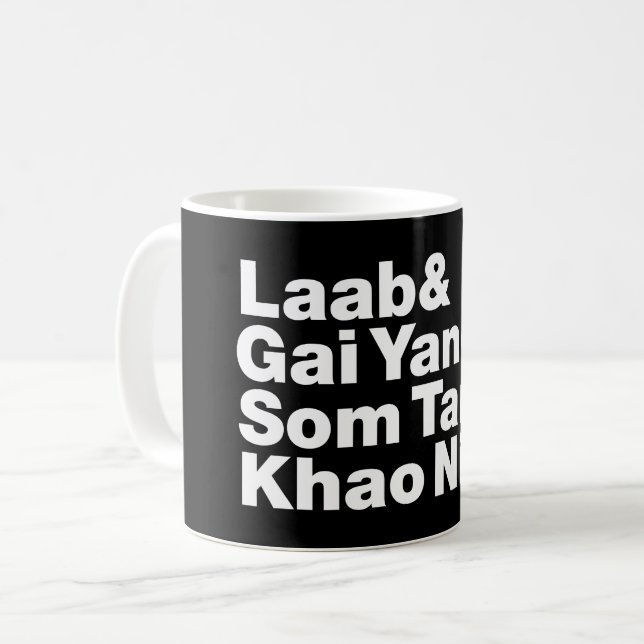 Taza De Café Comida callejera tailandesa de Isaan (Anverso izquierdo)