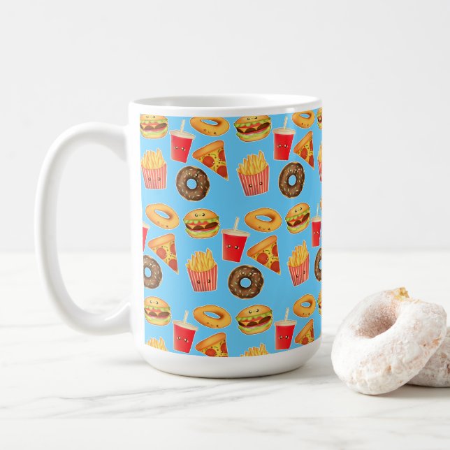 Taza De Café Comida chatarra kawaii (Con donut)