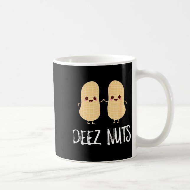 Taza De Café Comida de maní divertida kawaii linda meme Deez Nu (Derecha)