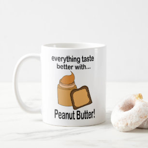 Taza De Café Comida de pan de mantequilla de cacahuete
