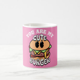 Taza De Café Comida, hamburguesa, regalo de San Valentín de dul