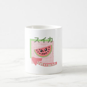 Taza De Café comida kawaii- linda sandía, rosa, verde