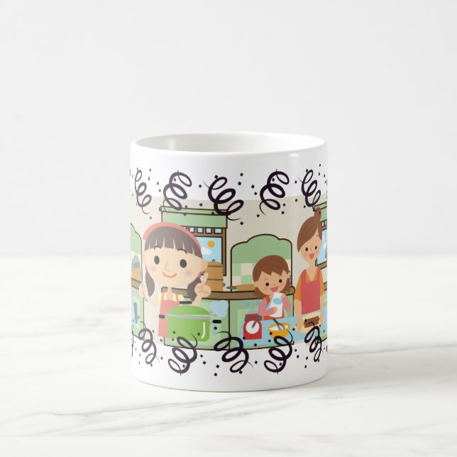 Taza De Café Comida para cocinar para mamá hija (Centro)