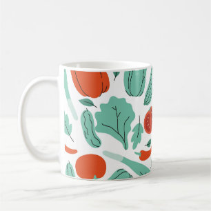 Taza De Café Comida Personalizado ligera: modelo de verduras vi