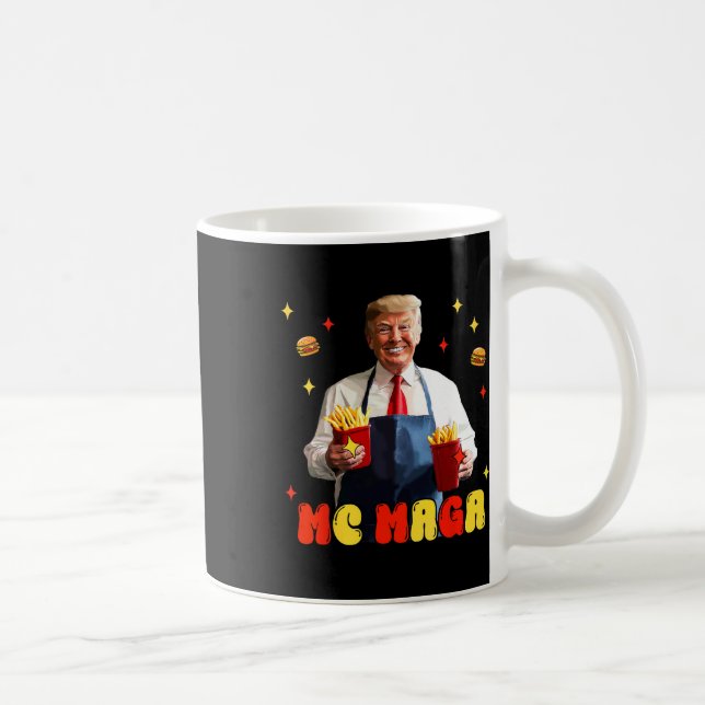 Taza De Café Comida rápida divertida Trump Mc Mega Fries  (Derecha)