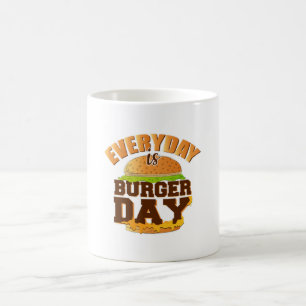 Taza De Café Comida rápida hamburguesa queso divertida come reg
