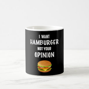 Taza De Café Comida rápida hamburguesa queso Funny Foodie come 
