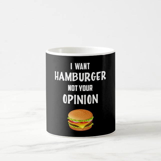 Taza De Café Comida rápida hamburguesa queso Funny Foodie come  (Centro)