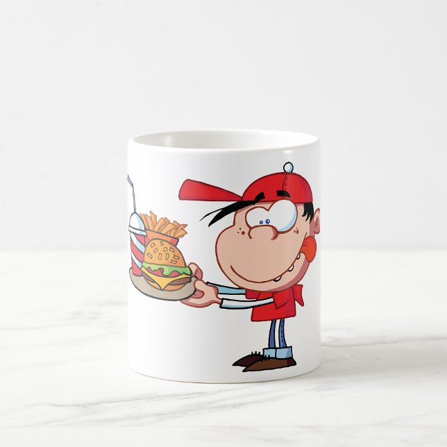 Taza De Café Comida rápida infantil divertida, hamburguesa, fri (Subido por el creador)
