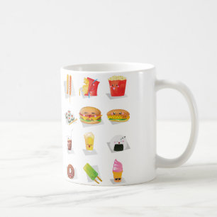 Taza De Café comida rápida kawaii