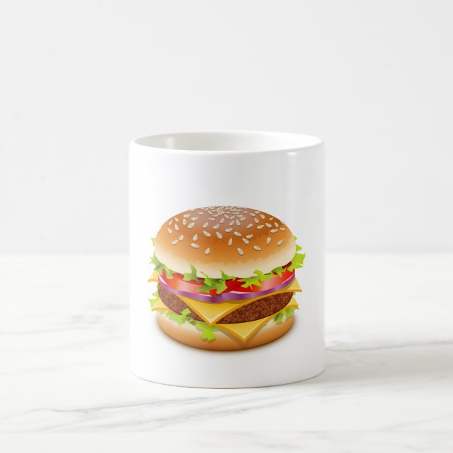 Taza De Café Comida Yummy Hamburger Burger (Centro)