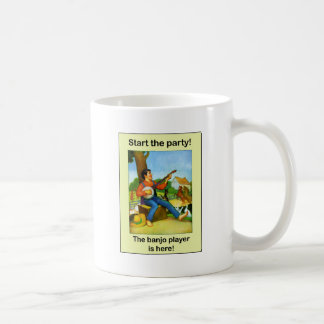 Taza De Café ¡Comience el fiesta! ¡El jugador del banjo está