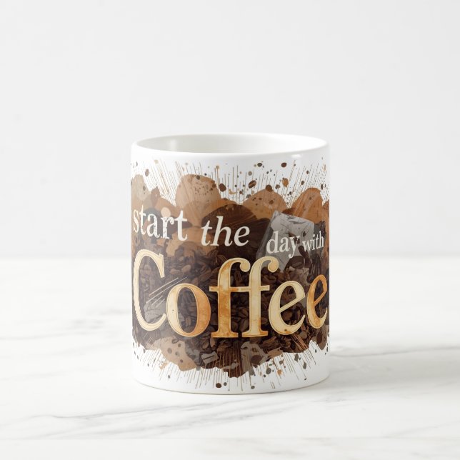 Taza De Café comienza el día con café (Centro)