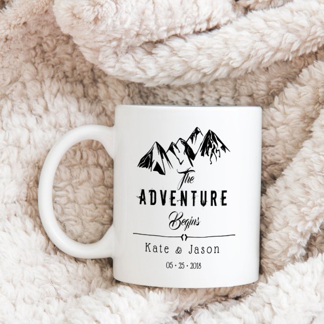 Taza De Café Comienza la aventura | Boda ruso Mug (Subido por el creador)