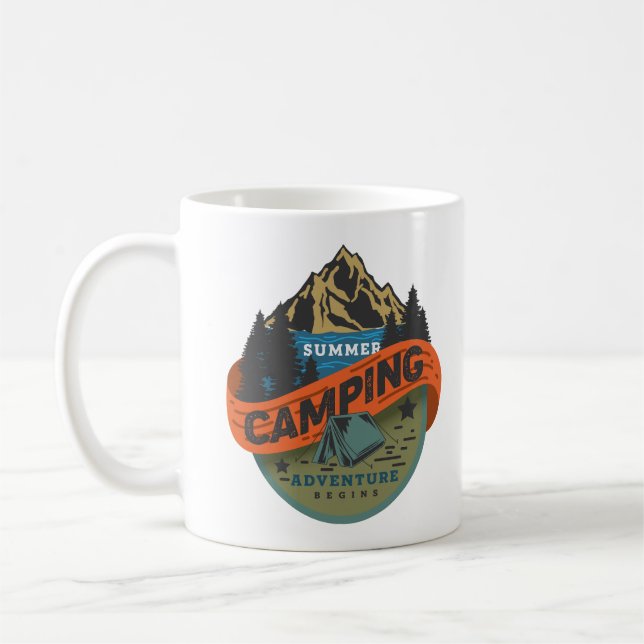 Taza De Café Comienza la aventura del camping de verano (Izquierda)