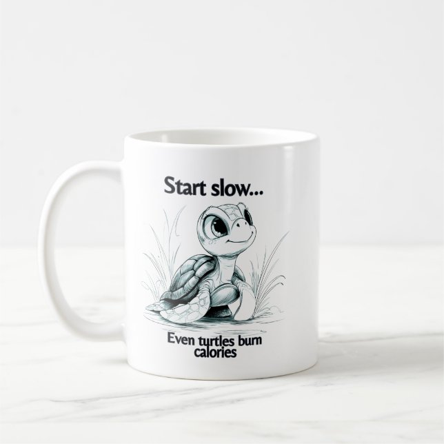 Taza De Café Comienza pequeño...ánimo  (Izquierda)