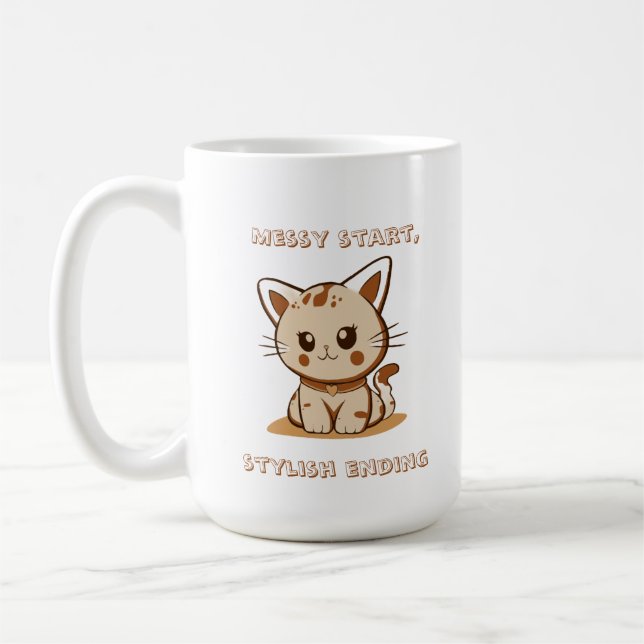 Taza De Café Comienzo desordenado, final elegante (Izquierda)