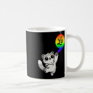 Taza De Café Comma-la con lindo gato Kamala diseño arcoiris