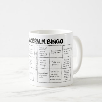 Taza De Café Comms Facepalm Bingo (tarjetas A+B)