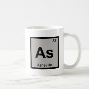Taza De Café Como - Asheville Carolina del Norte Símbolo Químic