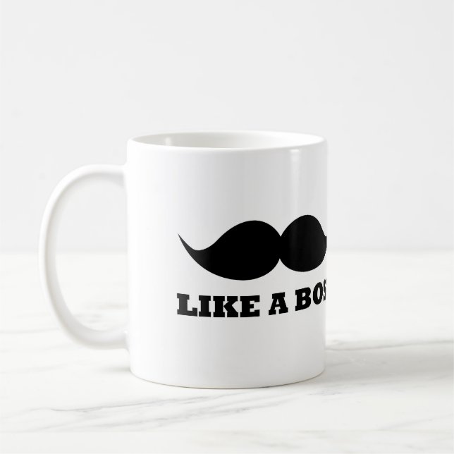 Taza De Café COMO BOSS, diseño del bigote (Izquierda)