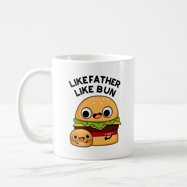Taza De Café Como el padre como el bollo divertido (Izquierda)