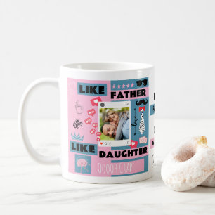 Taza De Café Como el padre como la hija, Oh Crap Foto Divertida
