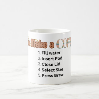 Taza De Café Cómo Hacer un Café Tipografía Divertida
