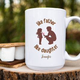 Taza De Café Como padre, como hija, divertido y personalizado