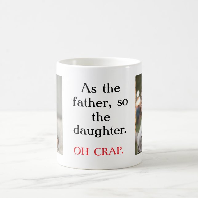 Taza De Café Como padre, como hija/hijo/foto (Centro)