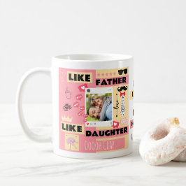 Taza De Café Como padre como hija, Oh Crap Foto Divertida