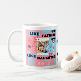Taza De Café Como padre como hija, Oh Crap Foto Divertida
