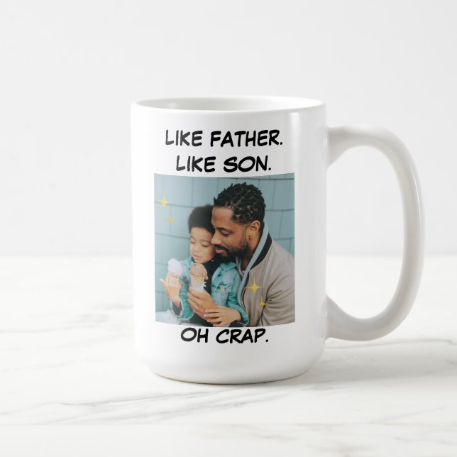 Taza De Café Como padre, foto de hijo (Derecha)