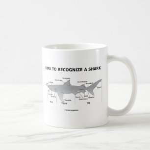 Taza De Café Cómo reconocer un tiburón (humor de la biología