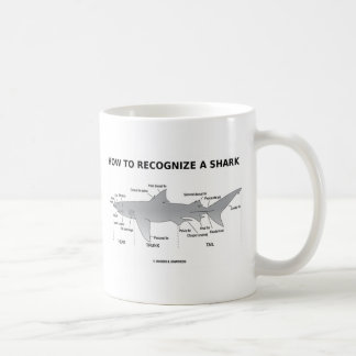 Taza De Café Cómo reconocer un tiburón (humor de la biología)