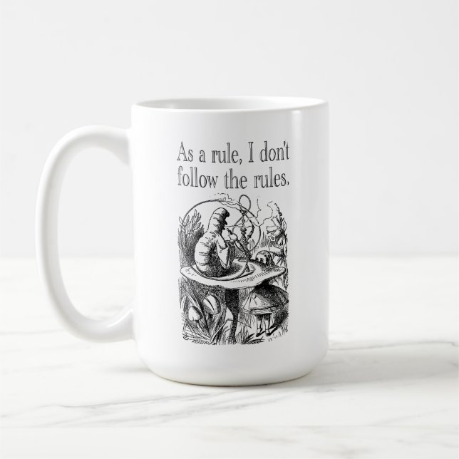 Taza De Café Como regla no sigo las reglas (Izquierda)