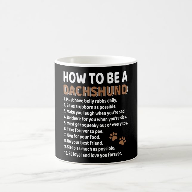 Taza De Café Cómo Ser Un Dachshund (Centro)