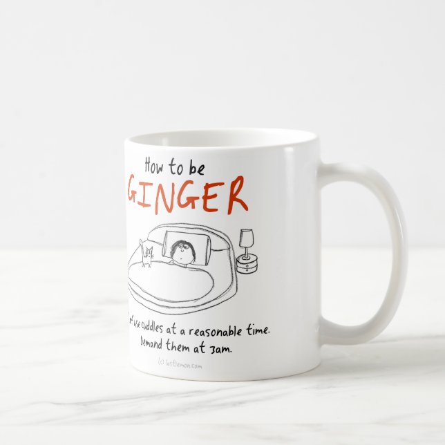 Taza De Café Cómo ser un gato: Jengibre (Derecha)