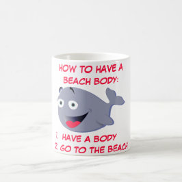 Taza De Café Cómo tener un cuerpo de playa, verano divertido