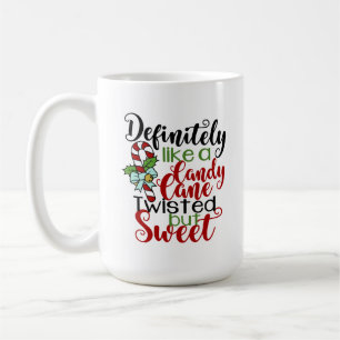 Taza De Café Como un bastón de caramelo torcido pero dulce