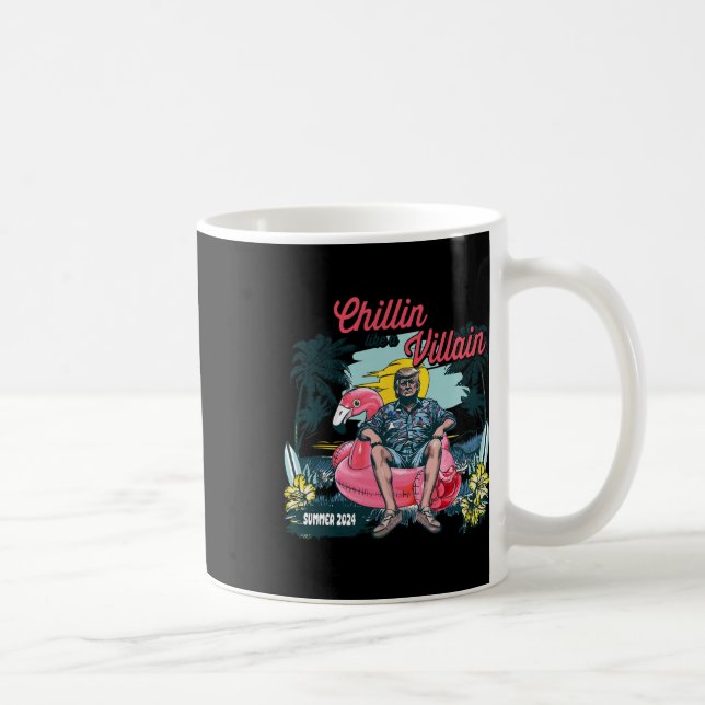 Taza De Café Como un delincuente divertido 4 de julio Trump ver (Derecha)