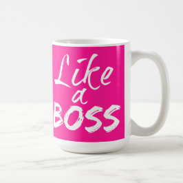 Taza De Café Como un jefe Mug - Rosa